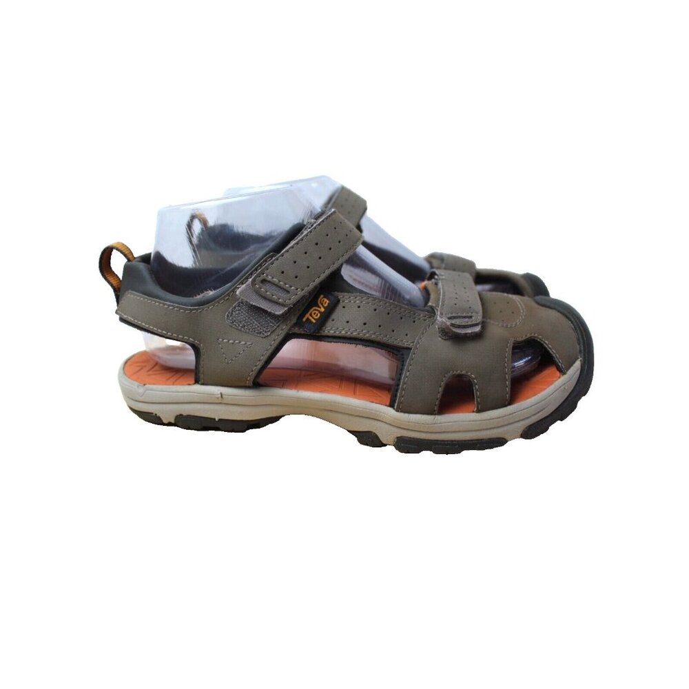 Teva Closed Toe Sandal Unisex Youth Kids Size 5 Brown Orange Outdoor Beach Shoe